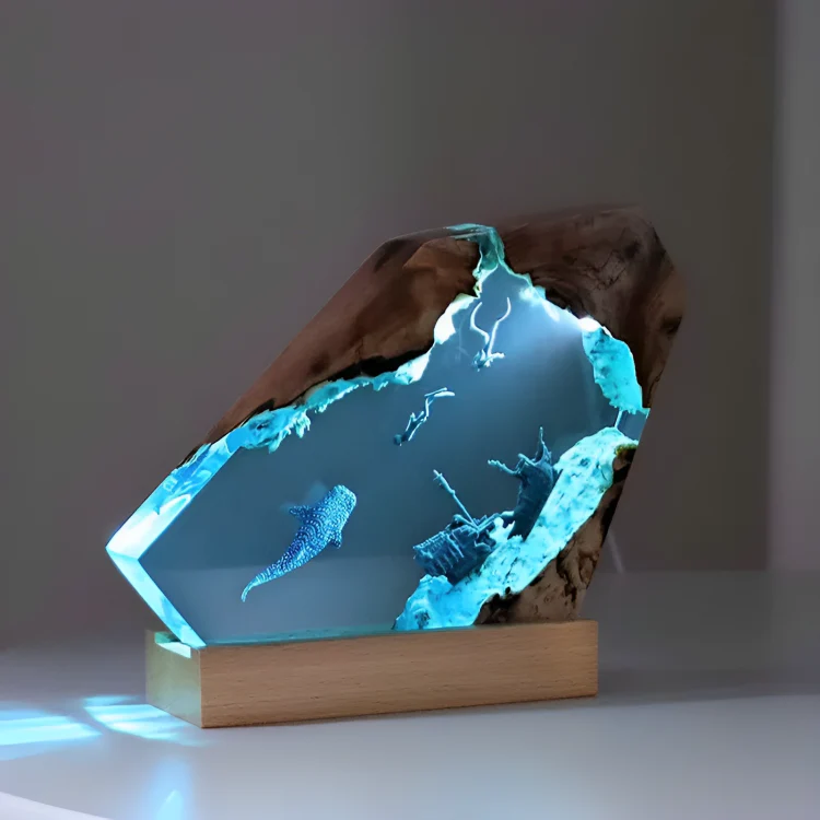 Deep Ocean Resin Decorative Night Lamp - Image 2