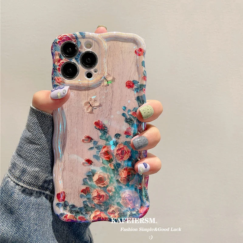 Blossom Glow Floral Pattern iPhone Case - Image 3