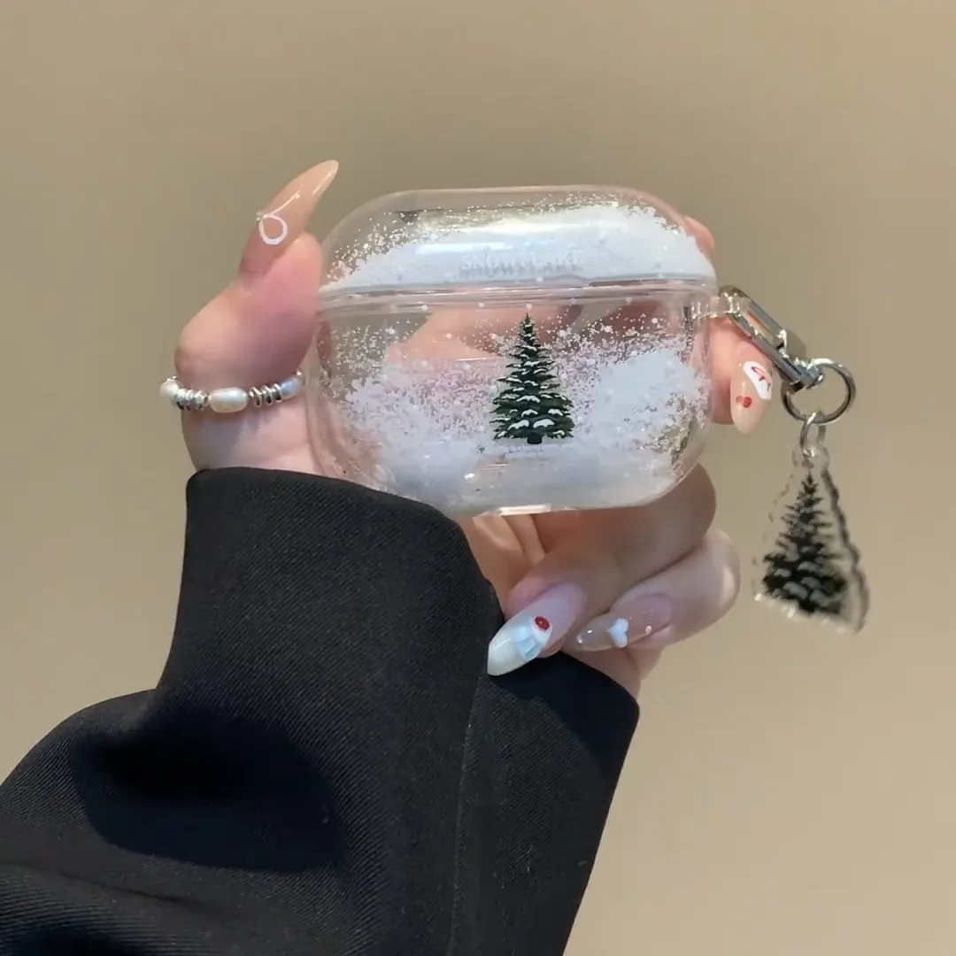 Frosted Tree Protective Transparent AirPods Case - Image 3