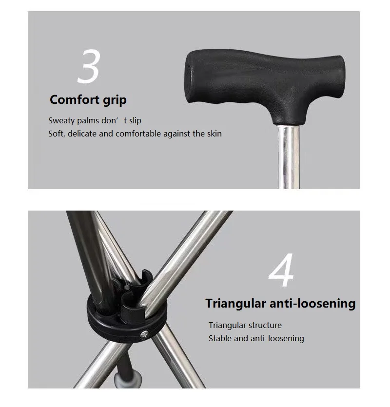 Travel Lift Ultra-Light Foldable Walking Support Stick - Image 3