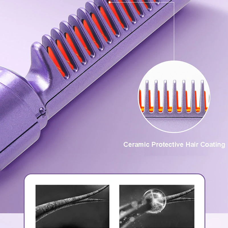 USB Powered Smart Heat Iron Comb Hair Straightener - Image 3