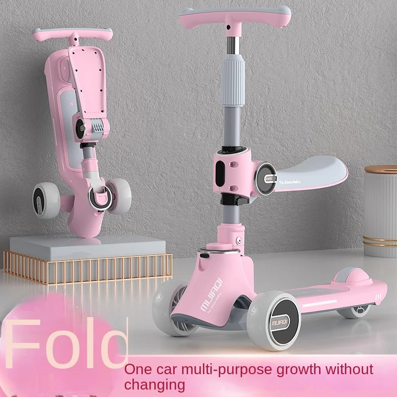 3in1 Foldable Musical Light-Up Kids Scooter - Image 3