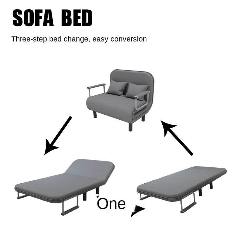 Easy Folding Space-Saving Convertible Sofa Bed - Image 2