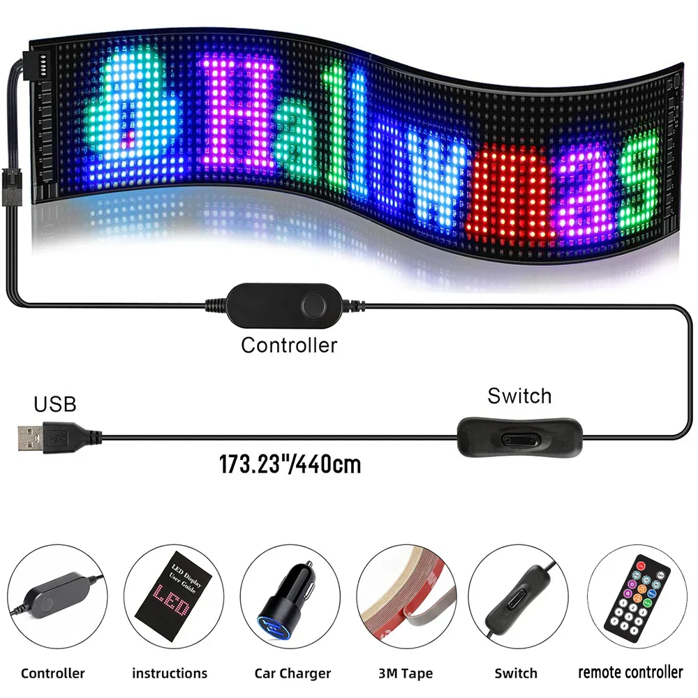 LED Customizable Fun Ride Bluetooth Car Sign - Image 3