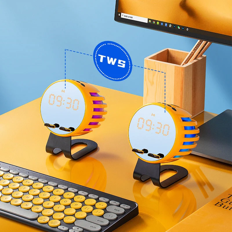 Elegance Symphony Wooden Bluetooth Speaker Clock - Image 3