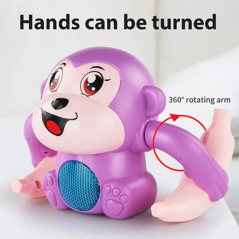 Interactive Monkey Rolling Light-Up Musical Toy - Image 3