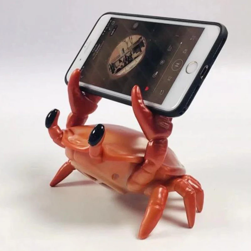 Creative Crab Phone Holder Wireless Bluetooth Mini Speaker - Image 3