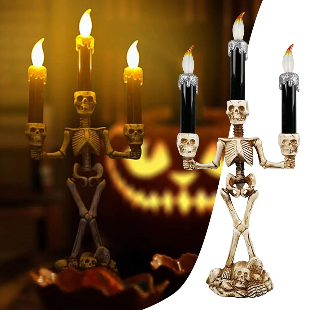 Scary Skeleton Halloween Candle Lights - Image 1