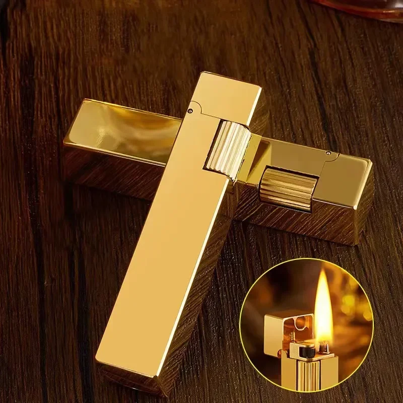 Vintage Flame Handcrafted Copper Wheel Lighter - Image 1