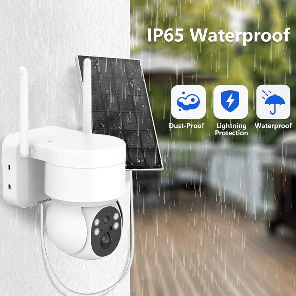 Outdoor WiFi Solar-Powered Security IP Camera - Image 2