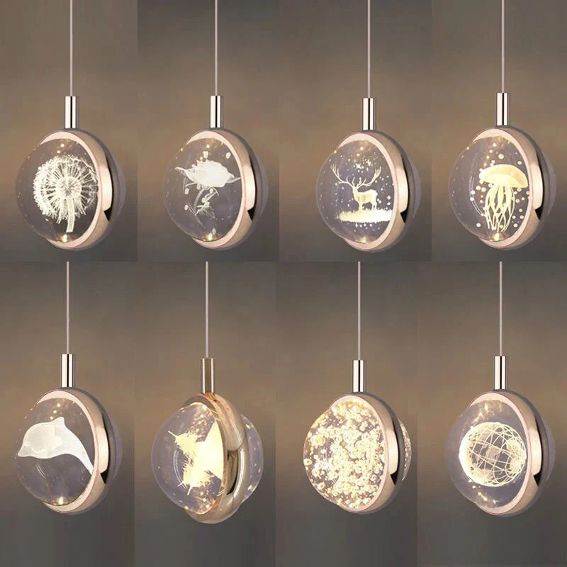 Romantic Crystal Rotating Mood LED Lights - Image 2