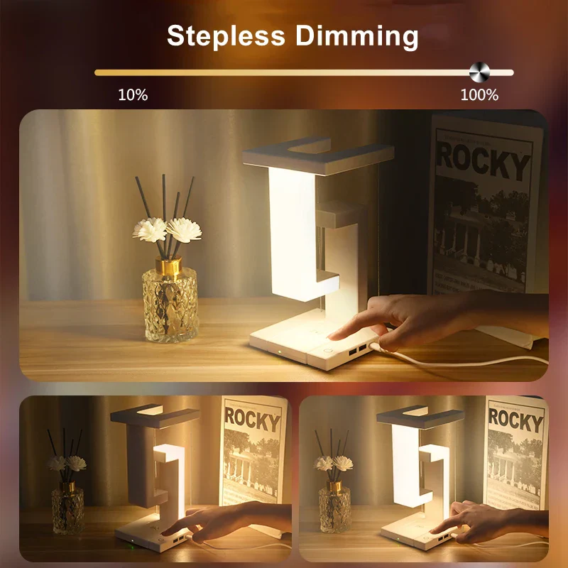 Levitating Glow Wireless Charging Lamp - Image 3