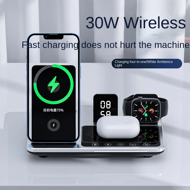 All-In-One Wireless Charging Dock Clock - Image 2