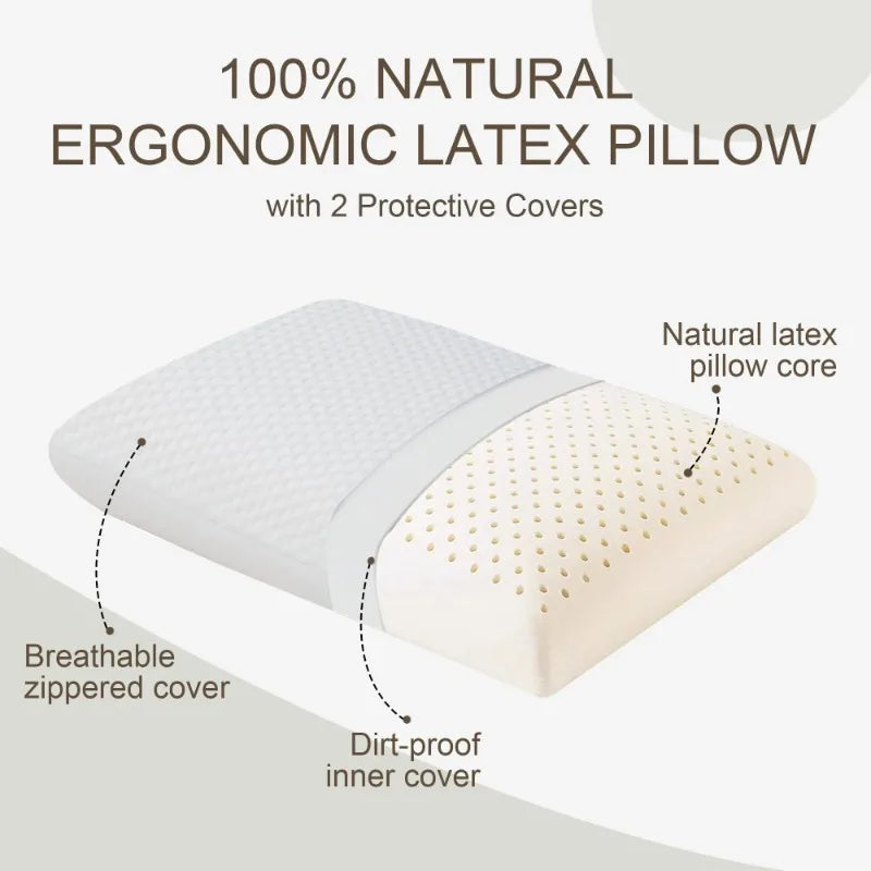 Pure Ergonomic Breathable Natural Latex Pillow - Image 2