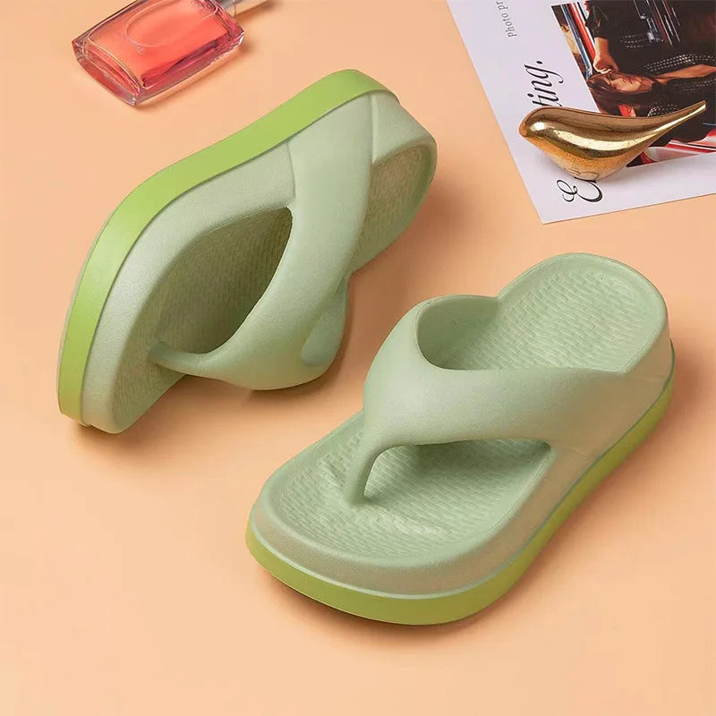 Korean Style Thick Sole Summer Slippers - Image 2
