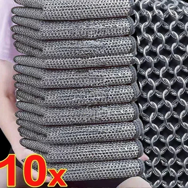 Non-Stick Iron Wipe Double Layer Wire Cleaning Cloth - Image 2