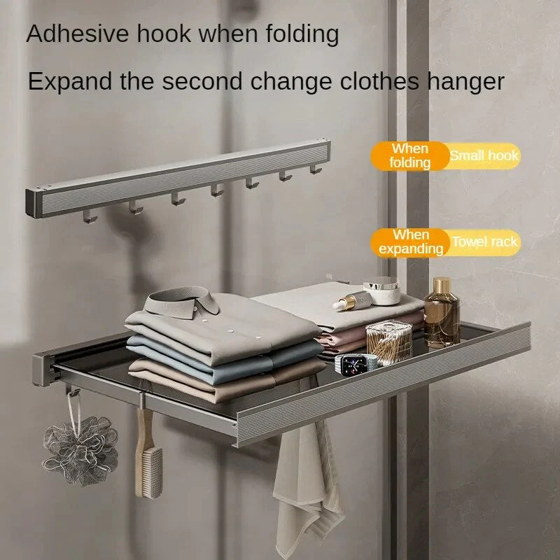 Retractable Laundry Organizer Net Rack - Image 2