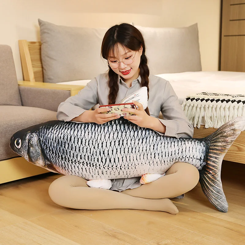 Giant Fish Plush Realistic Pillow - Image 2