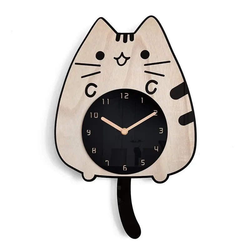 Happy Curious Cat Wall Clock - Image 2