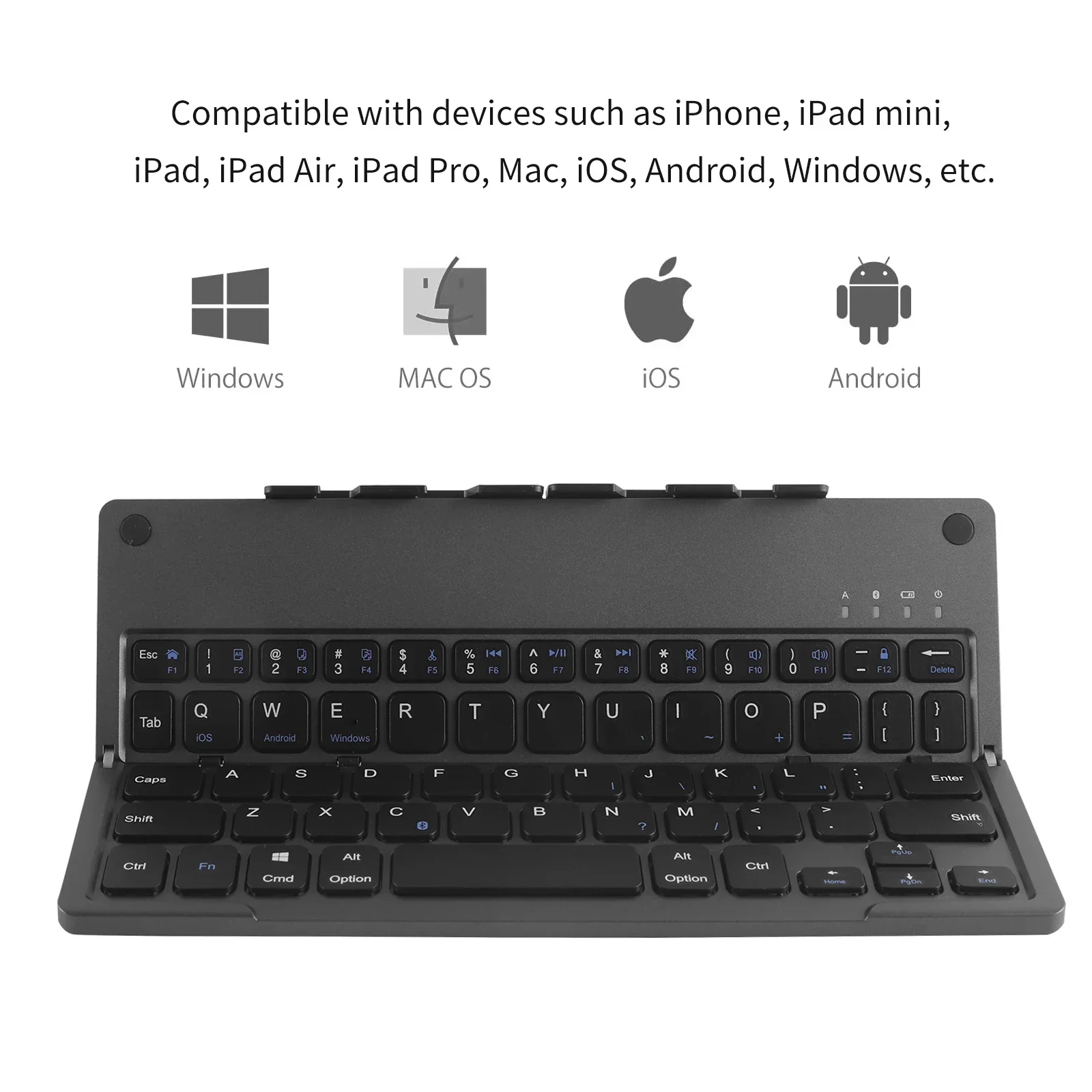 Travel-Friendly Foldable Wireless Keyboard Phone Holder - Image 3