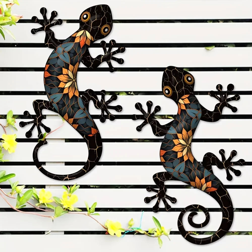 Artistic Mosaic Gecko Wall Decor - Image 2