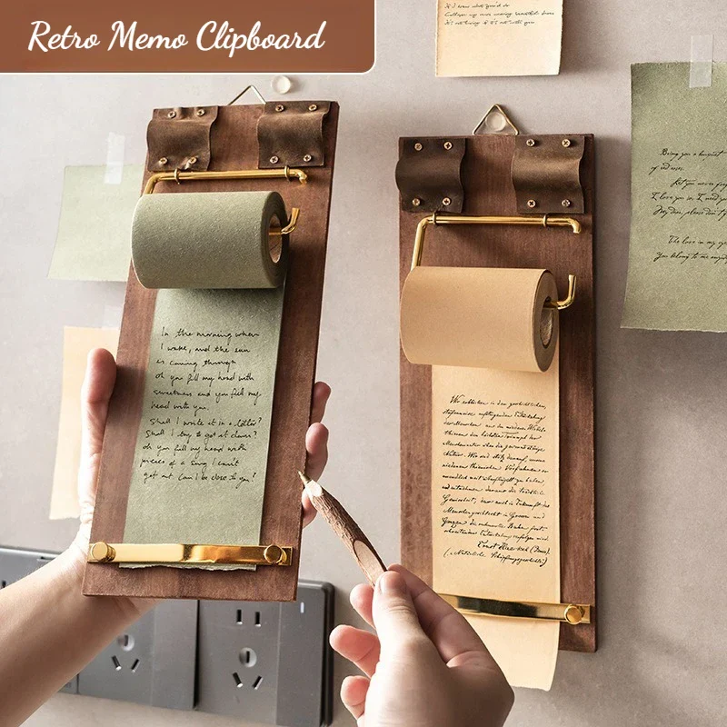 Roll-Note Wooden Clipboard - Image 3