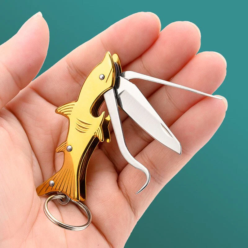 Sharp Shark Multifunctional Toothpick Knife Keychain - Image 2