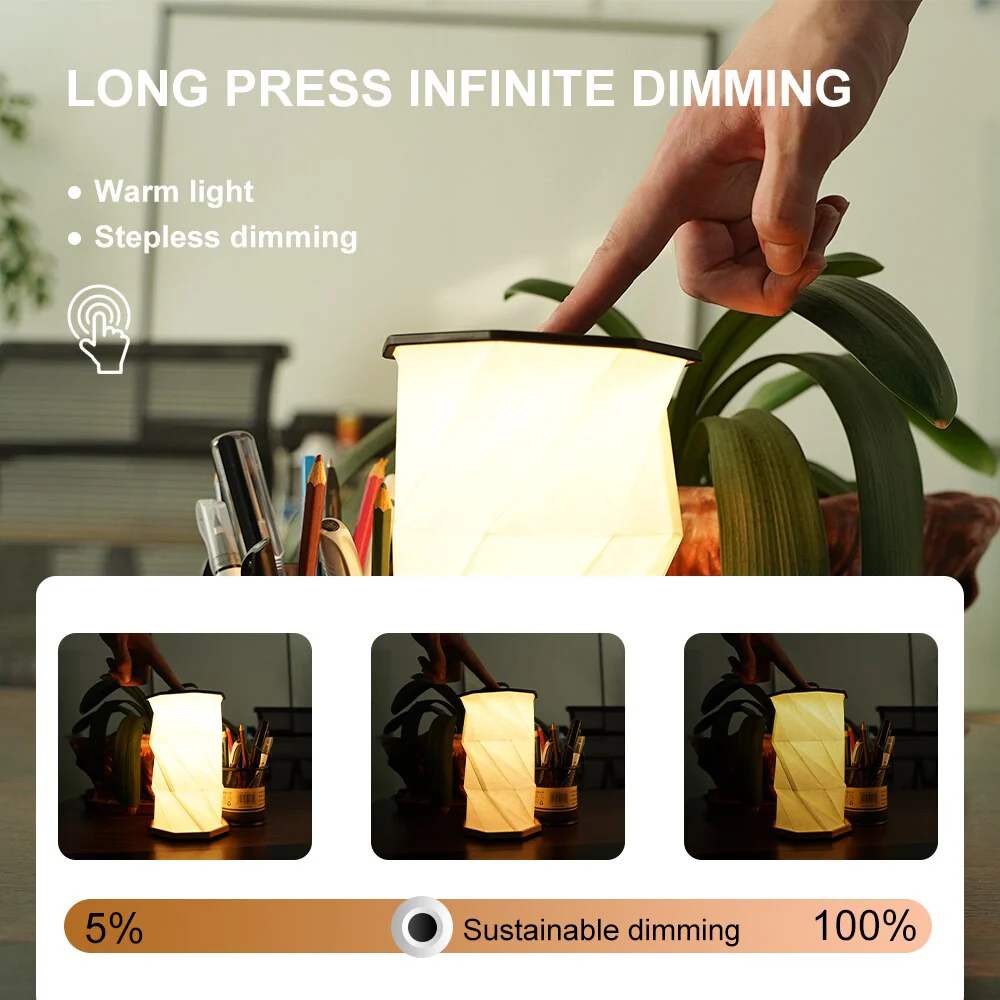 Origami Glow Dimmable Paper Lantern Light - Image 2