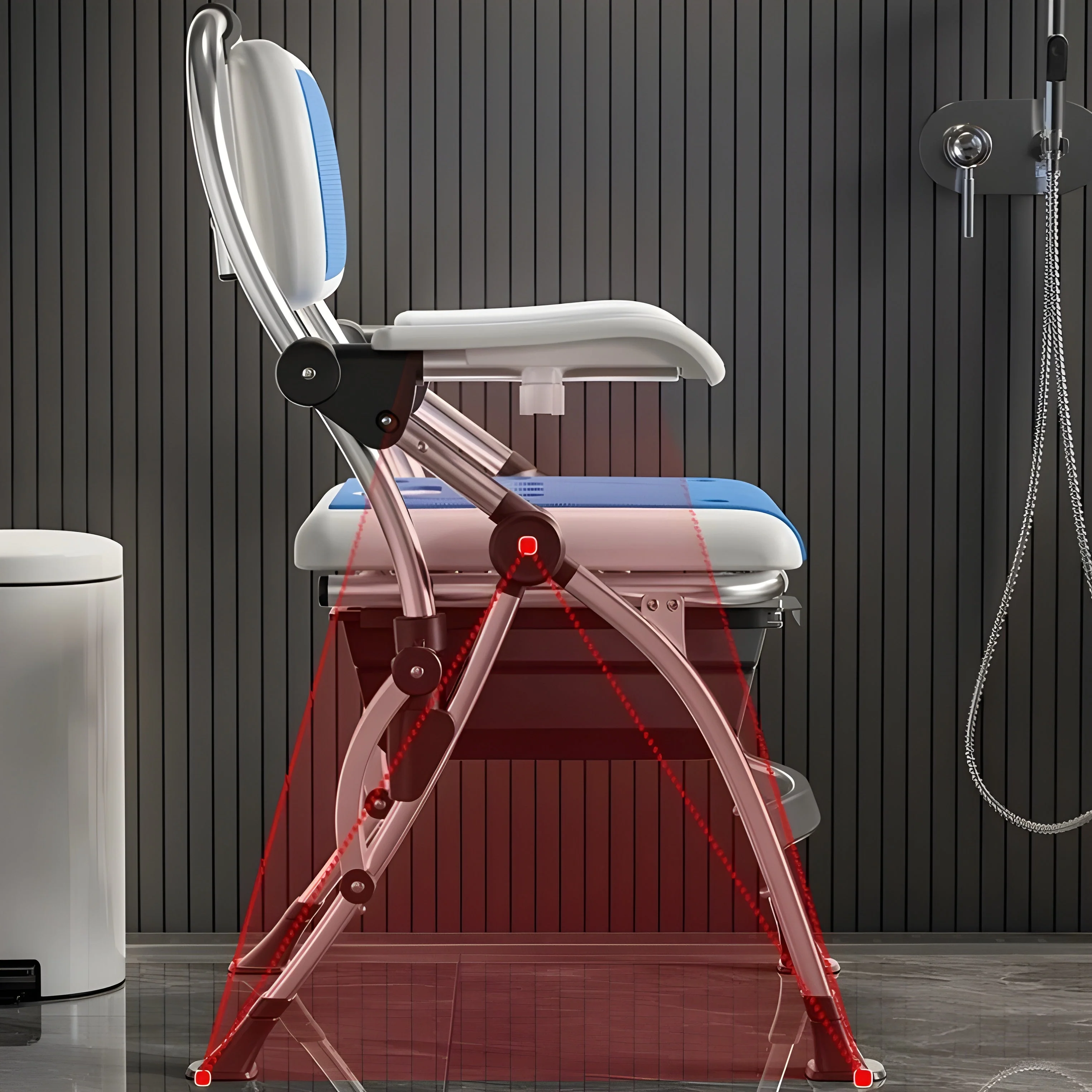 Ergonomic Non-Slip Elderly Bathroom Chair - Image 3