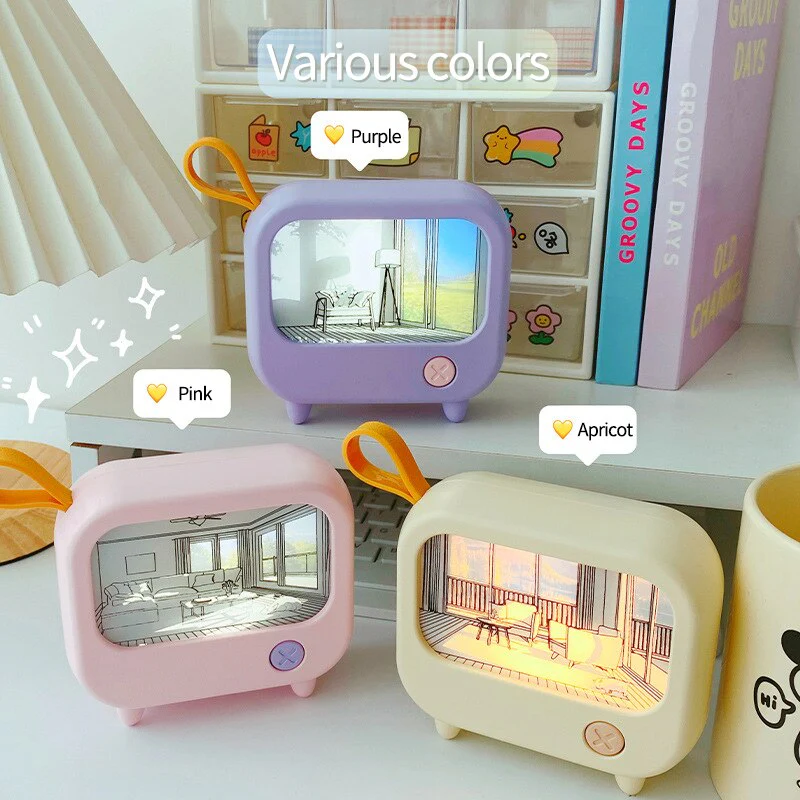 Mini Art TV Painting Decor Night Lamp - Image 2