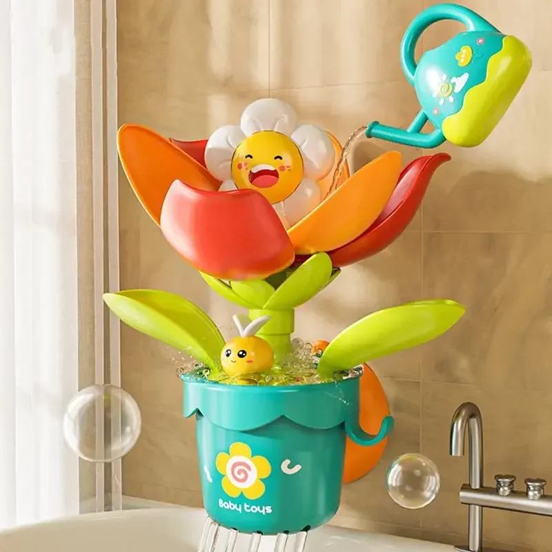 Blooming Flower Waterfall Baby Bath Toy - Image 3