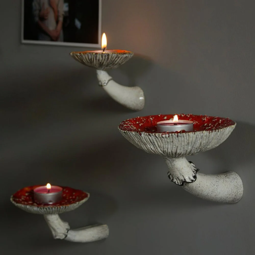 Mushroom Shape Floating Resin Wall Shelf - Image 2