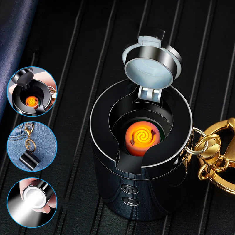 Creative Barrel Rechargeable Flashlight Lighter - Image 2