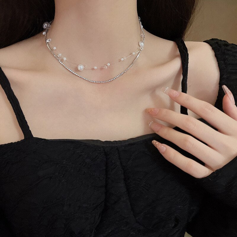Bohemian Drop Stylish Pearl Necklace - Image 2