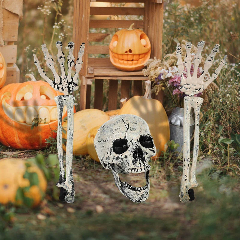 Realistic Zombie Skeleton Garden Halloween Decor - Image 2