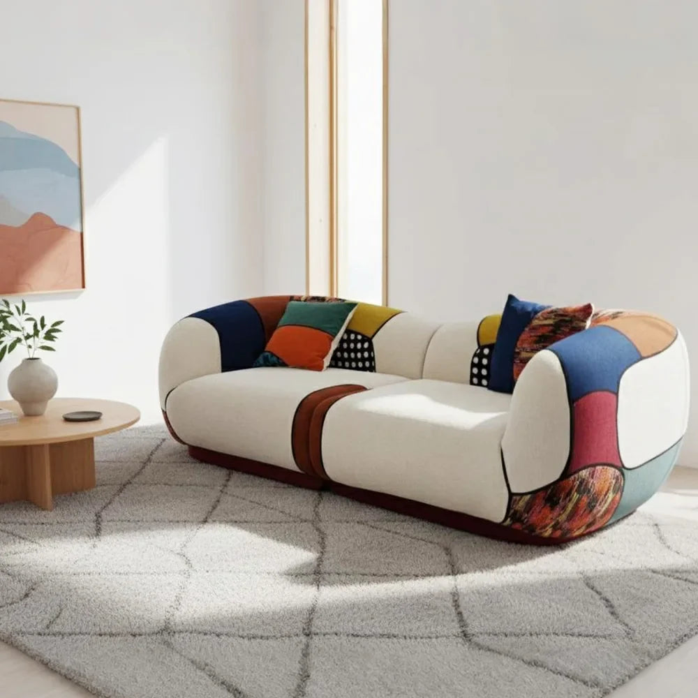 Matissero Bold Patchwork Colorblock Lounge Sofa - Image 2