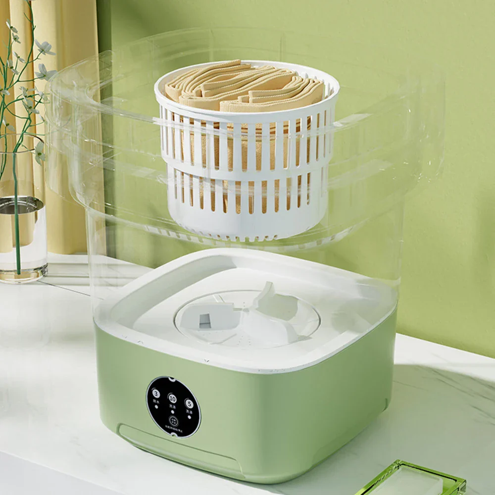 Compact Folding Ultrasonic Travel Laundry Washing Machine - Image 3