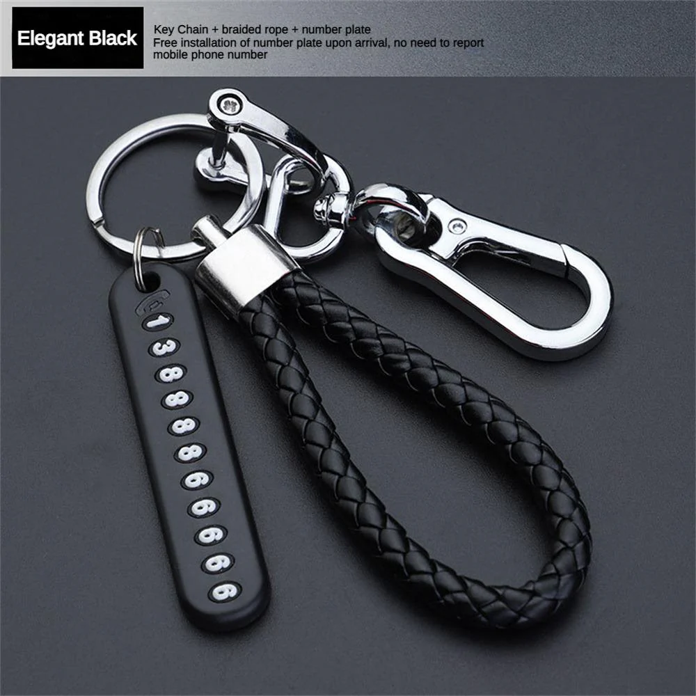 Anti Lost Metal Phone Number Keychain - Image 3