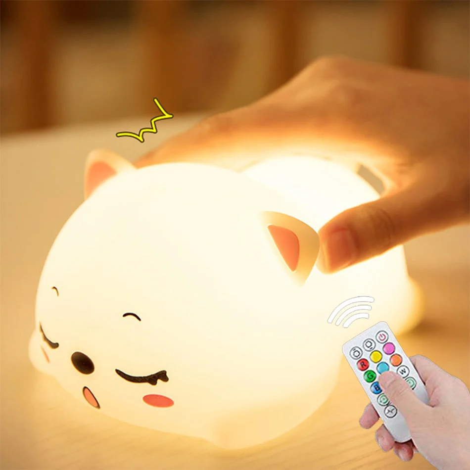 Mini Cat LED Touch Sensor Night Lamp - Image 1