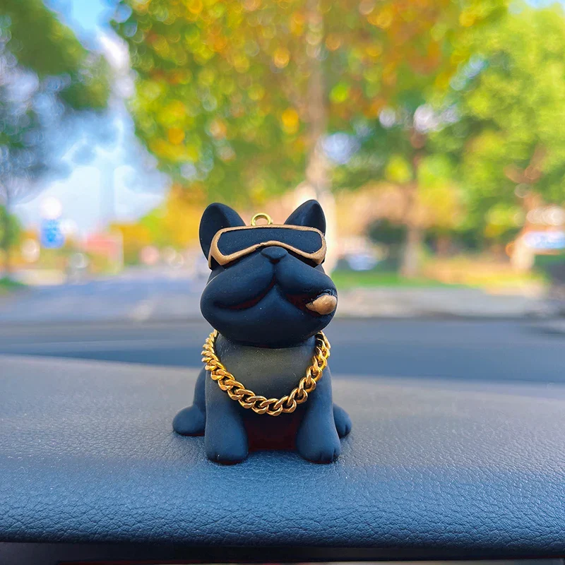 Mini Fancy Bulldog Car Console Decor - Image 2