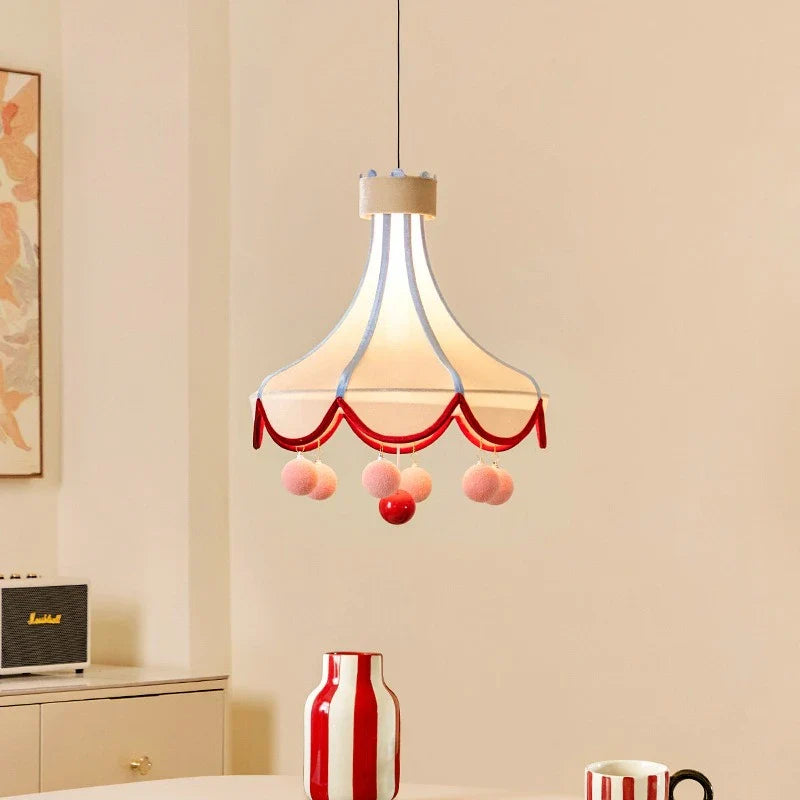 Tent Canopy Pom-Pom Pendant Ceiling Lamp - Image 2