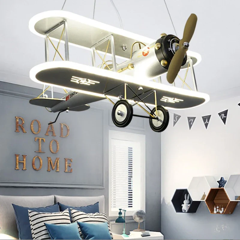 Vintage Plane Fun Bedroom Ceiling Lamp - Image 1