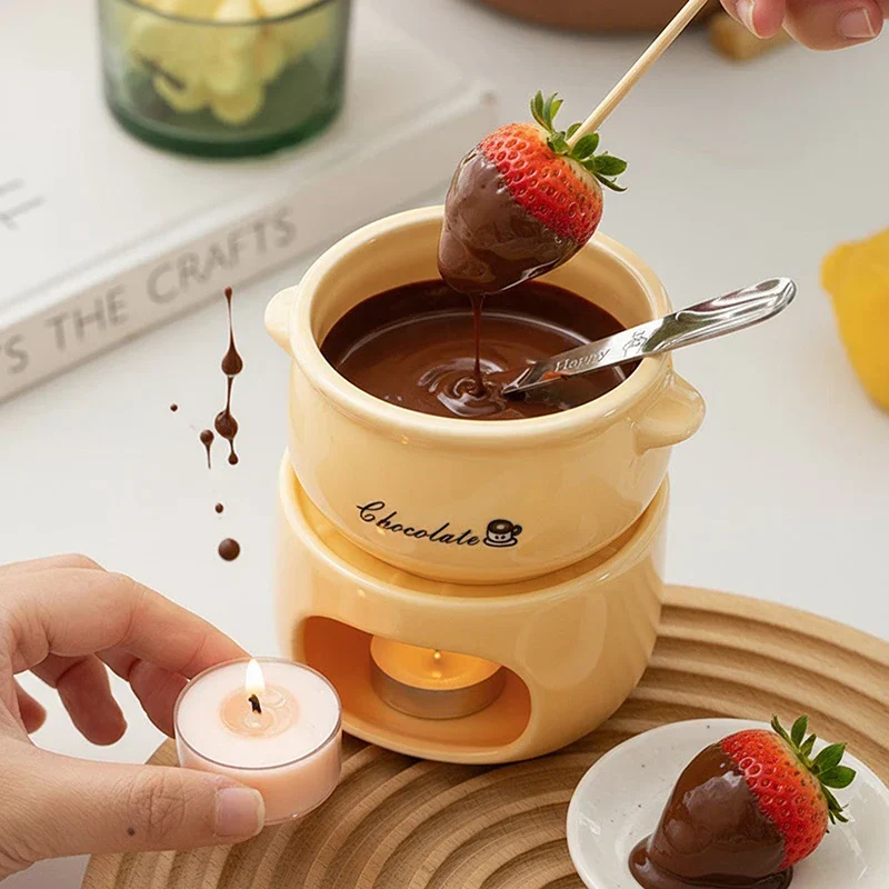 Warm Dip Chocolate Cheese Fondue Pot - Image 2