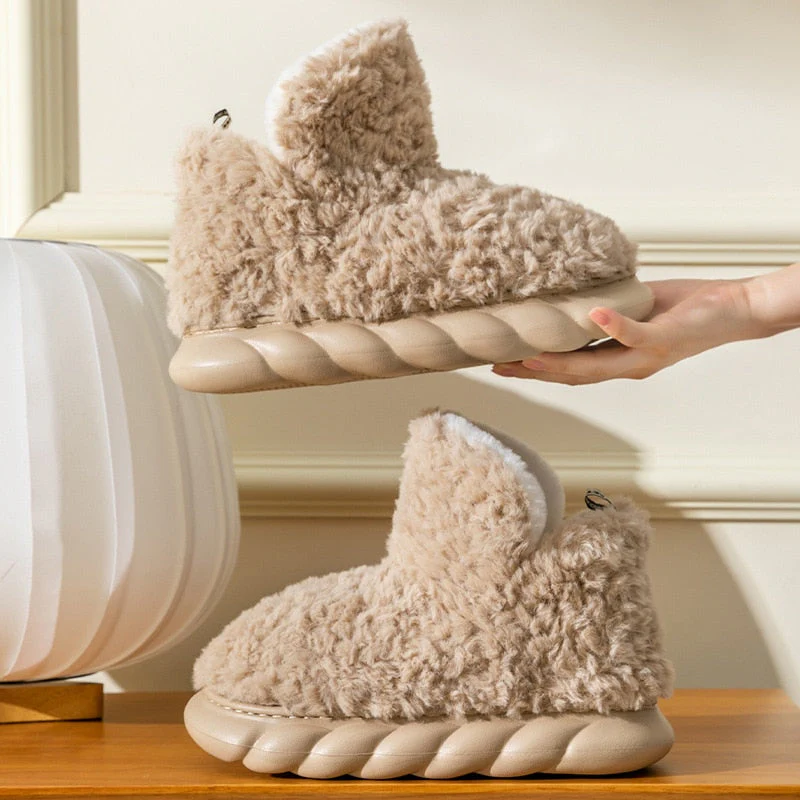 Fluffy Cozy Woman Warm Home Boots - Image 2