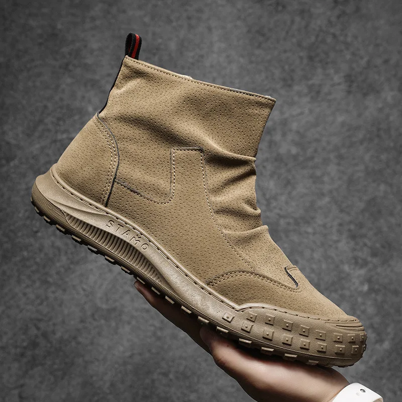Motorcycle Weather-Resistant Slip-On Boots - Image 1