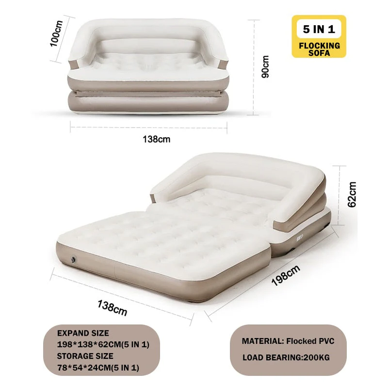 Inflatable Portable Folding Honeycomb Air Mattress - Image 3