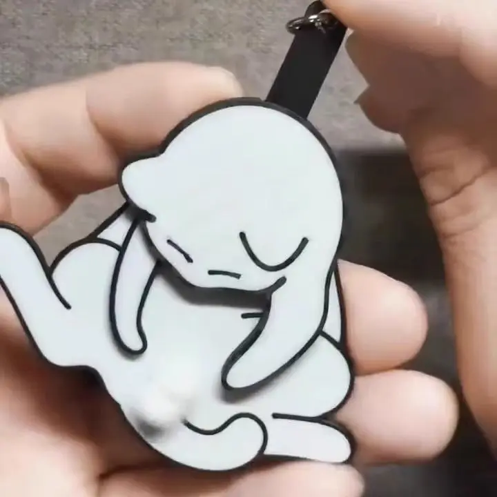 Playful Cat Quirky Keychain - Image 2