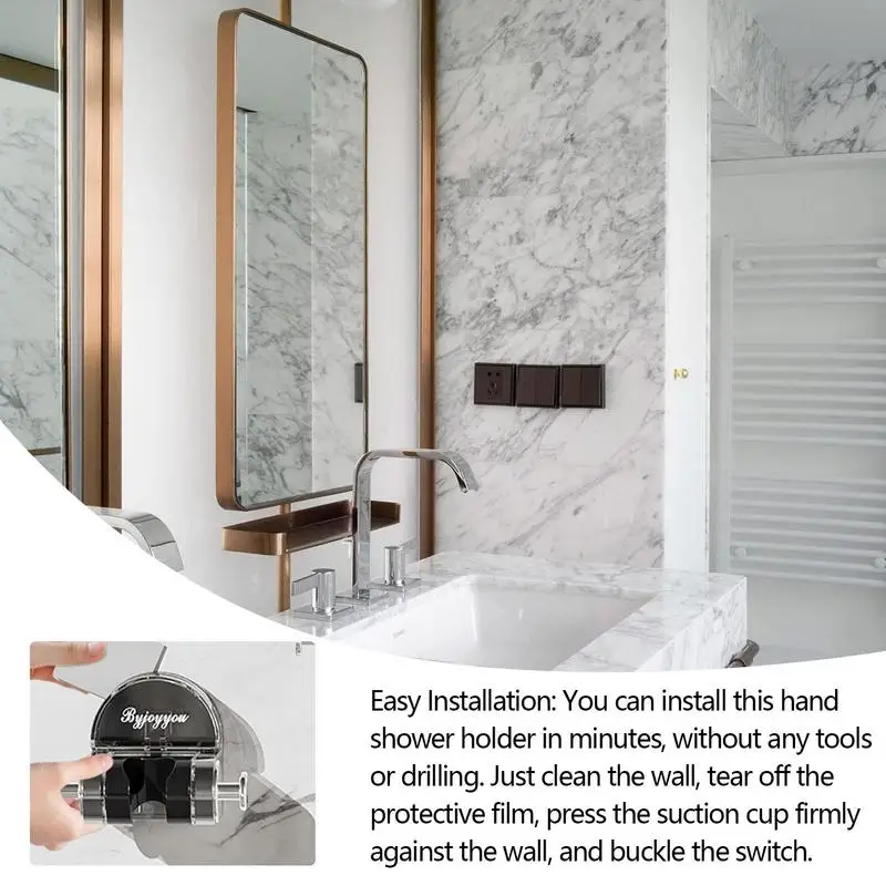 Wall-Mounted Ultra Suction Shower Head Holder - Image 3