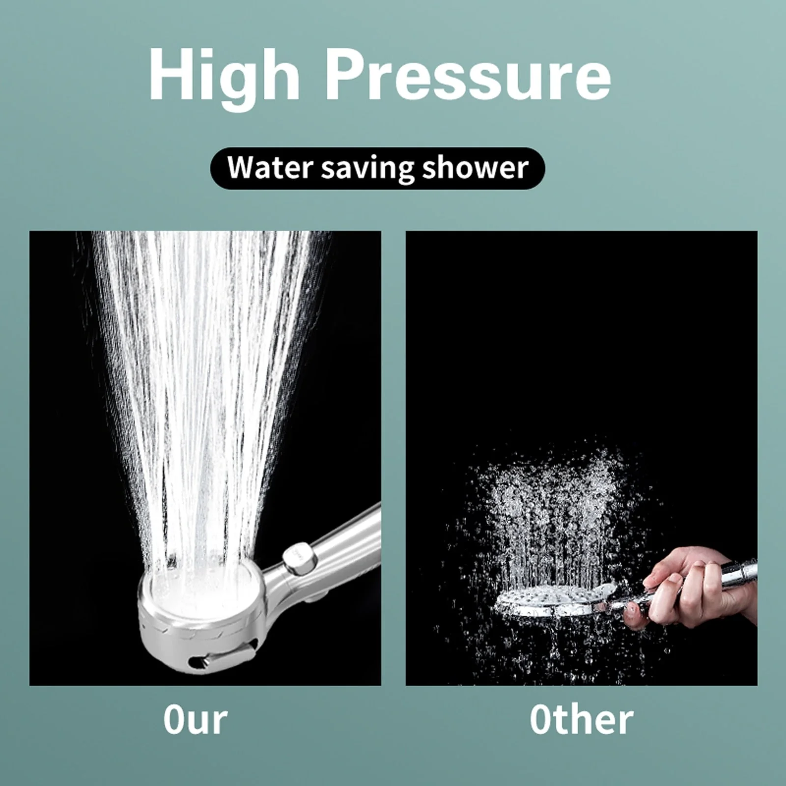 Temperature Display High Pressure Shower Head - Image 3