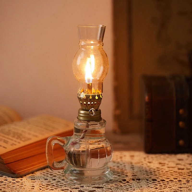 Vintage Kerosene Oil Lamp - Image 1